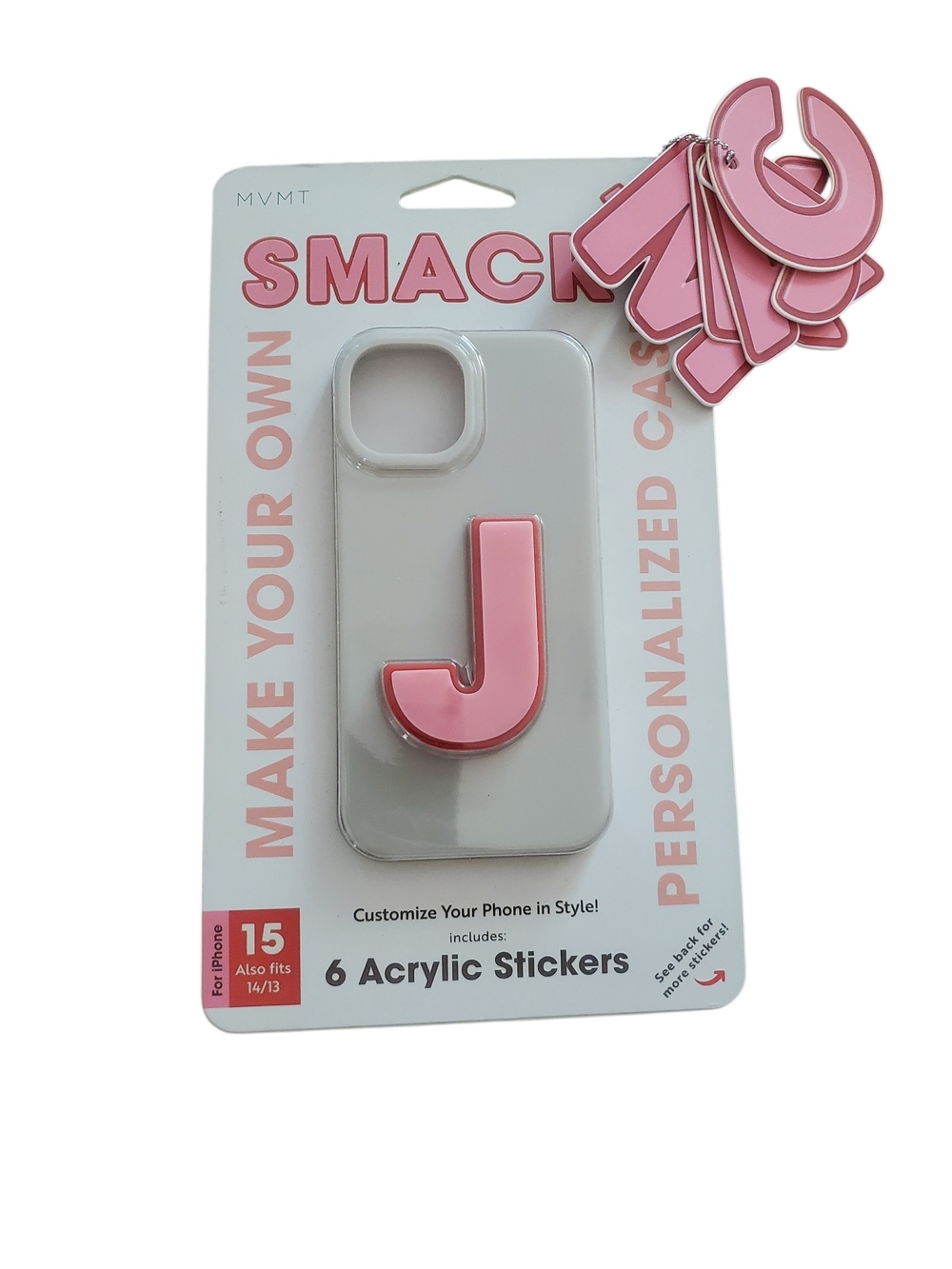 MVMT Personalized Phone Case (Includes 6 Letters) Pink | iPhone 13/14/15